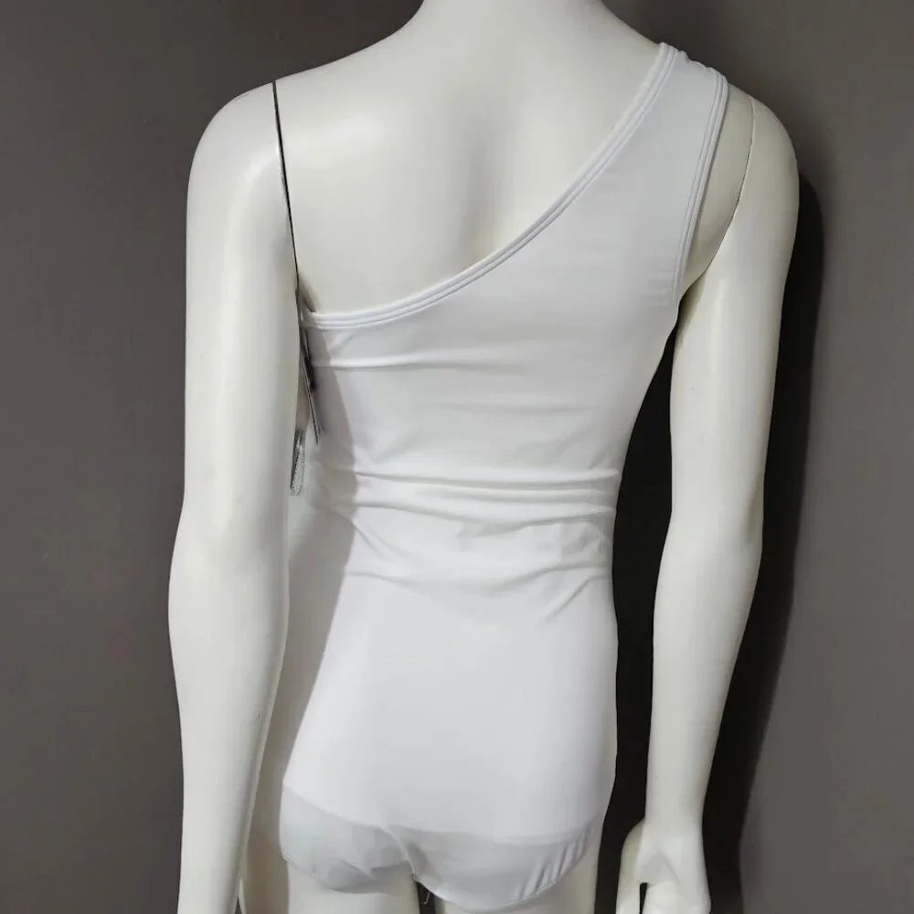 Michael Kors Iconic Solids One Shoulder One Piece Swimsuit - Picture 4 of 13